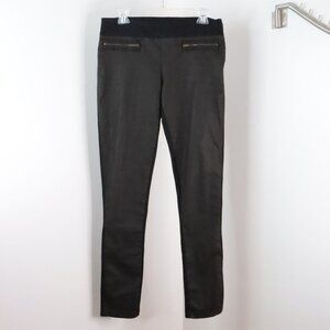 MADO Et Les Autres Women's 40 / M Black Faux Leather Panel Skinny Legging Pants